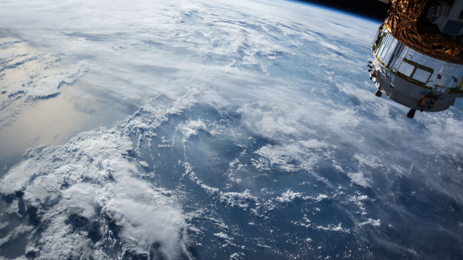 Satellite orbiting above Earth