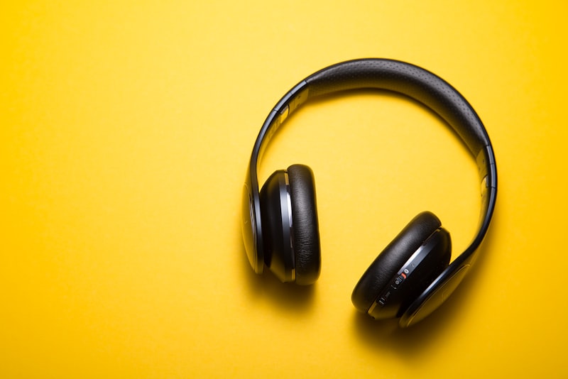 Over-ear headphones on a neutral background