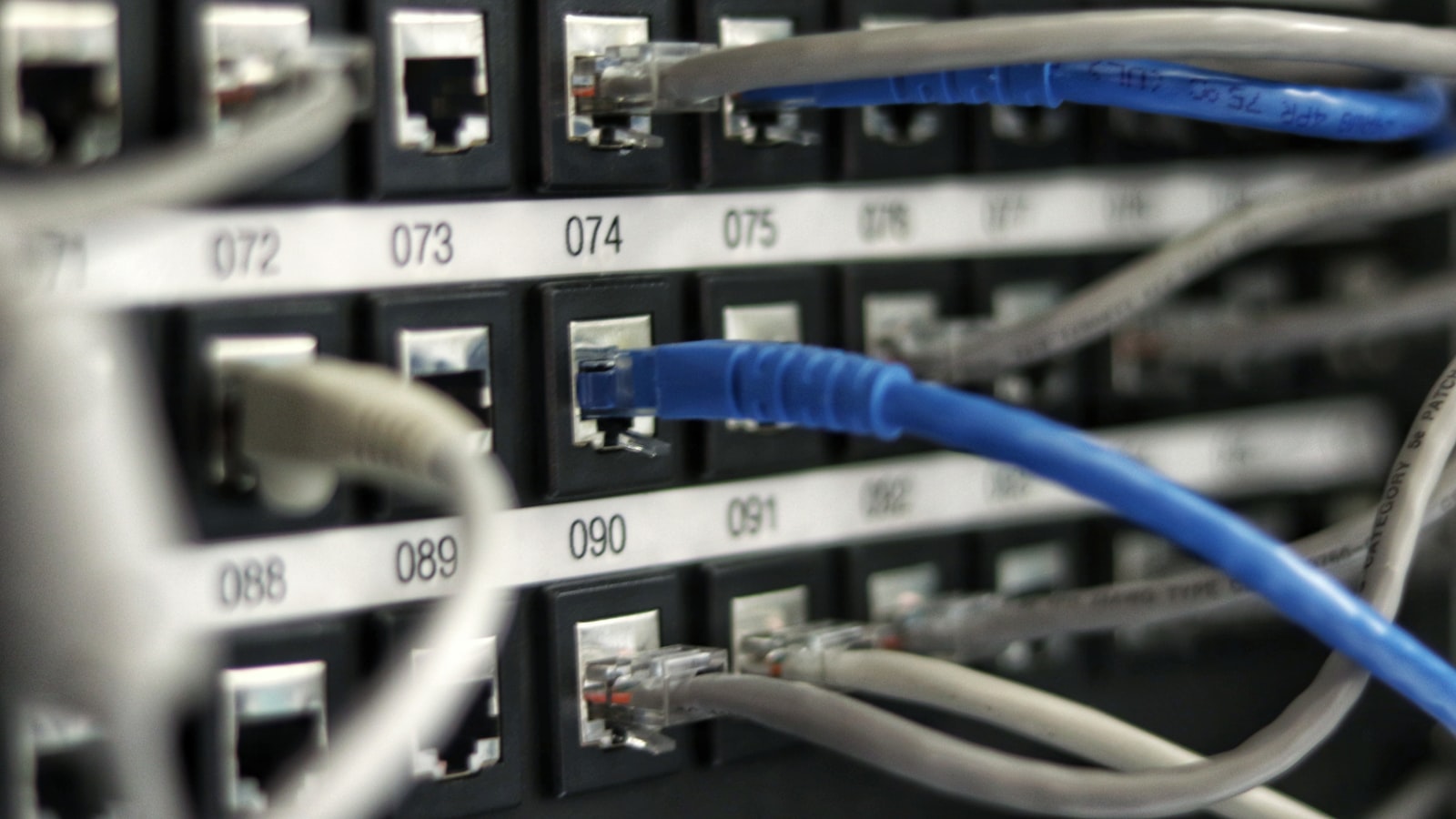 Rows of servers in a data center