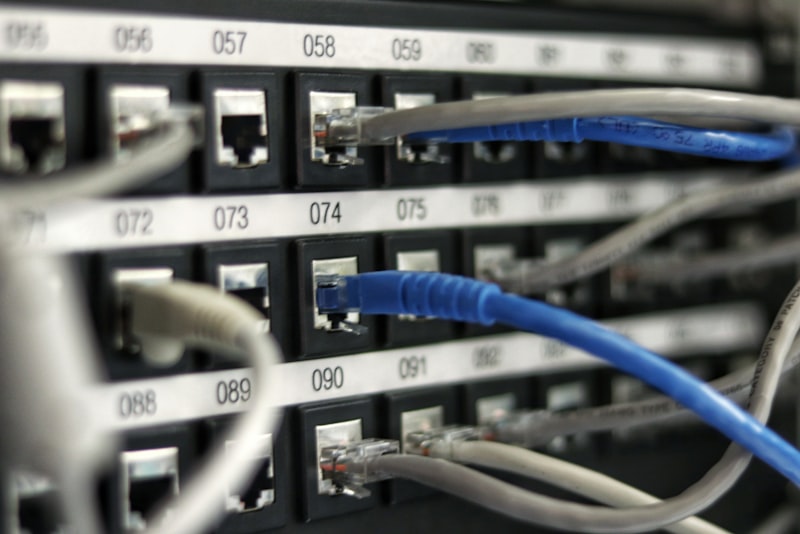 Rows of servers in a data center